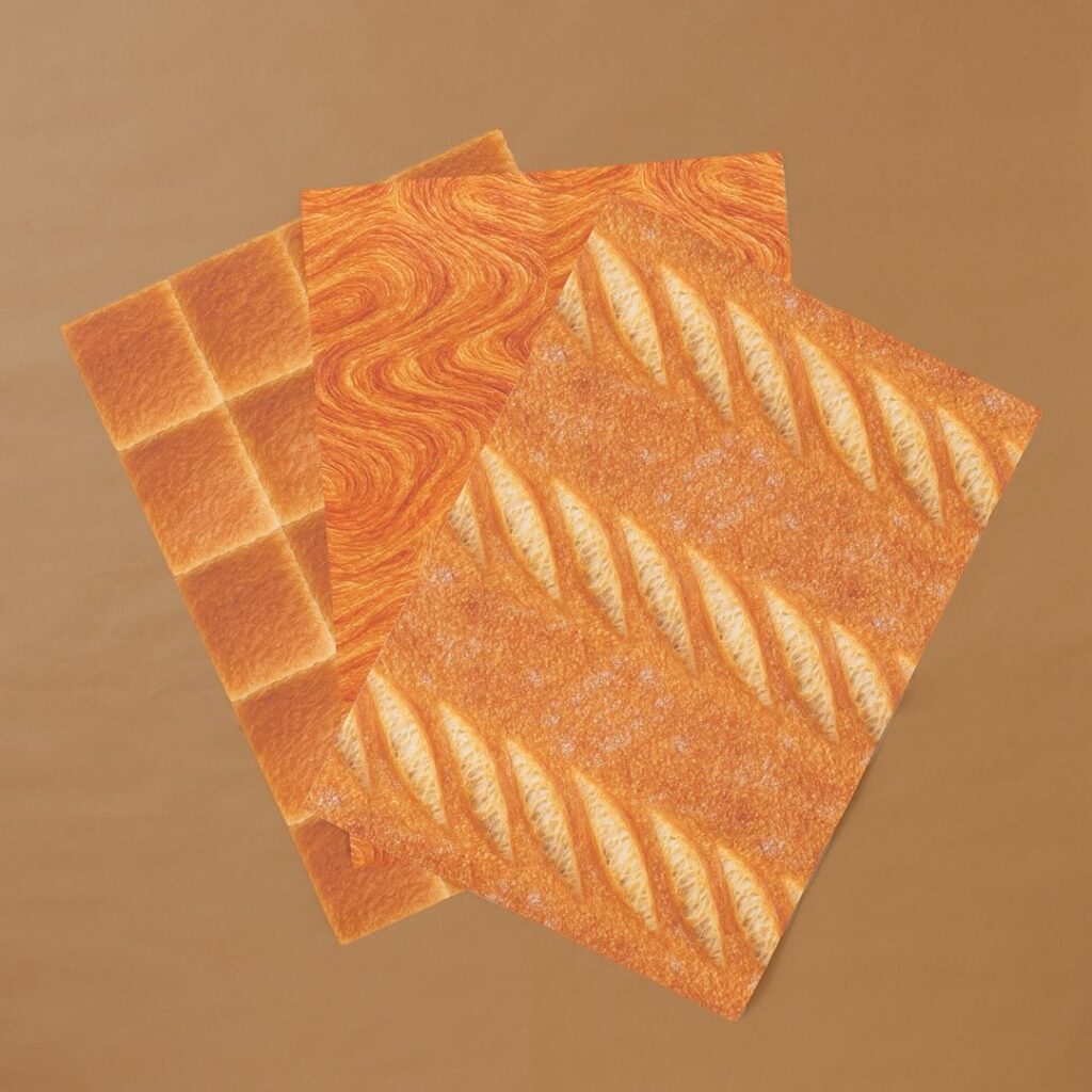 Japanese graphic designer Ippei Tsujio created wrapping paper that makes your gift look like bread