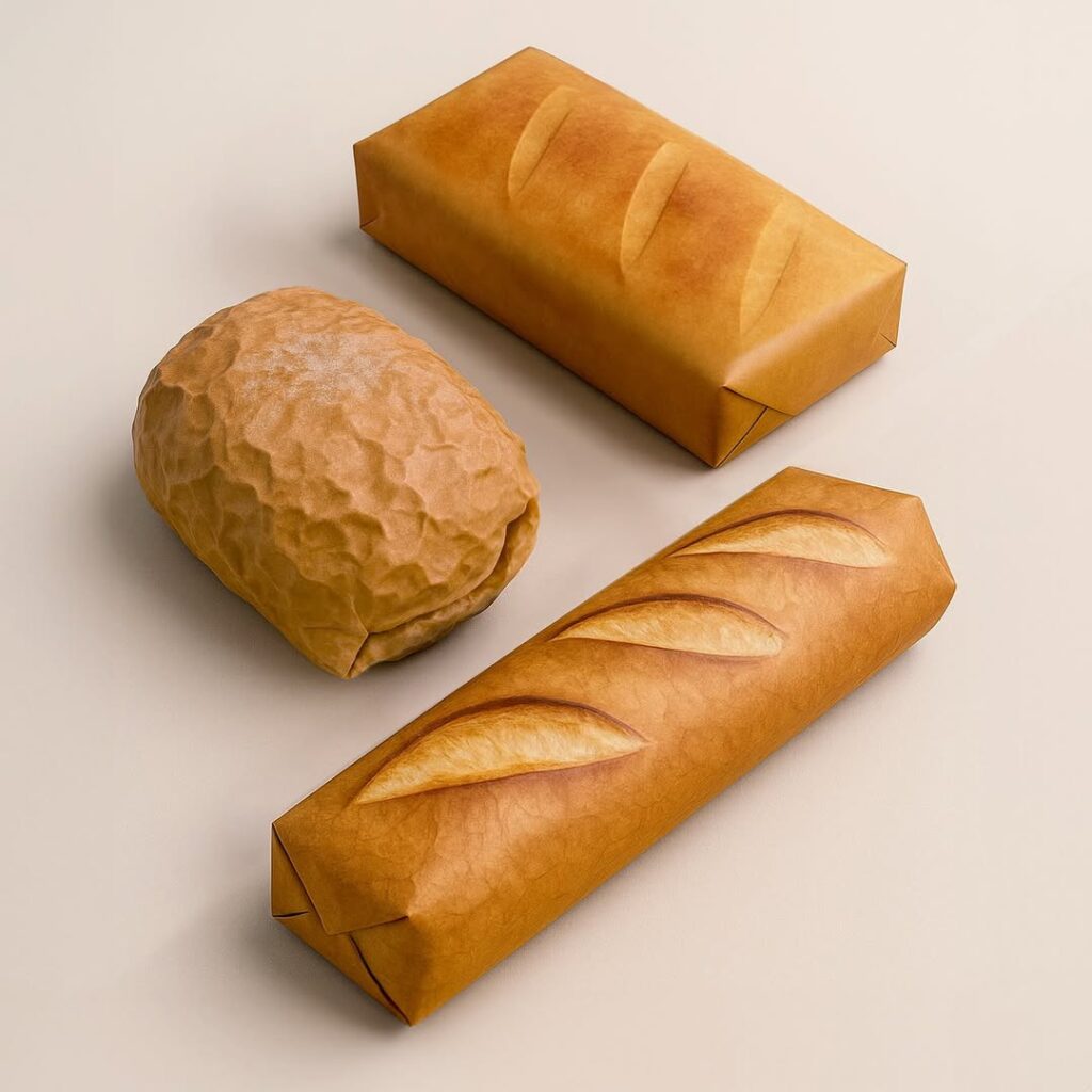 Japanese graphic designer Ippei Tsujio created wrapping paper that makes your gift look like bread